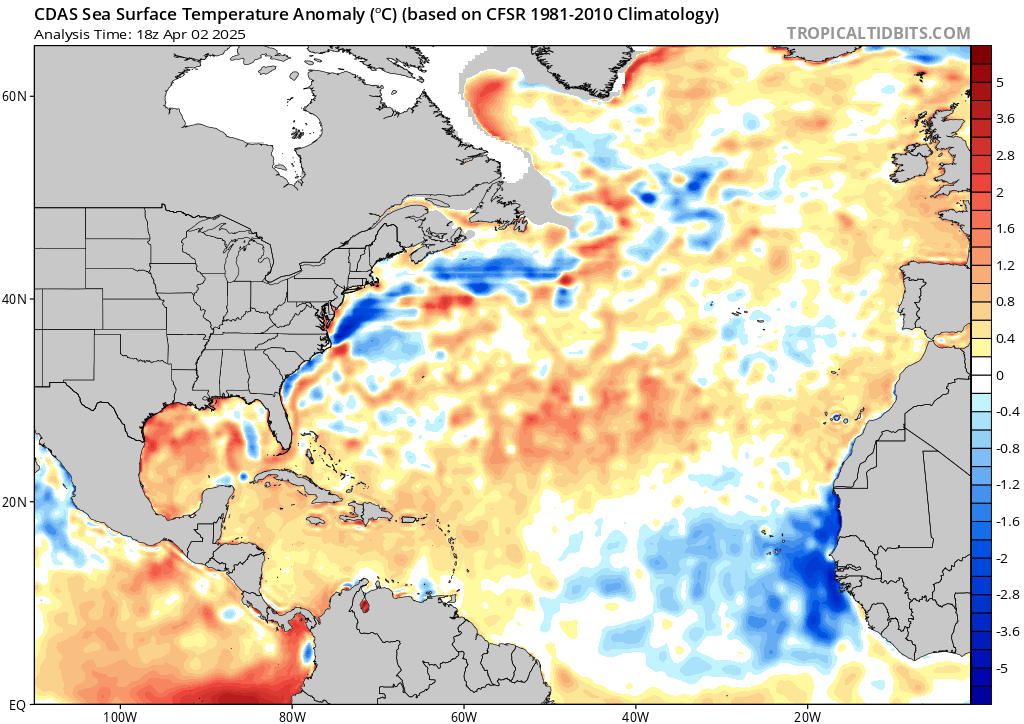 Anomalia Temp. Nord Atlantico