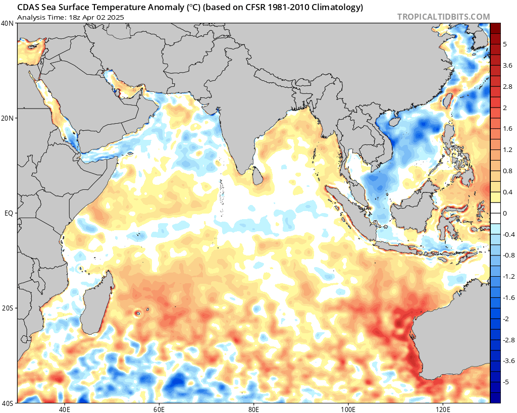 Anomalia Temp. Oceano Indiano